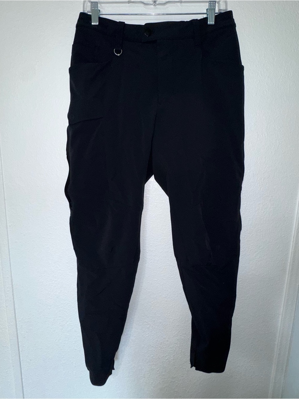 lululemon Men's Black Track Pants 32 Zip Solid Running/Jogging Activewear